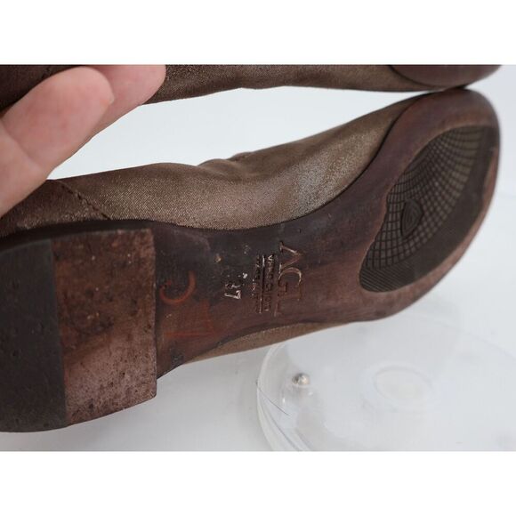 AGL Womens Ballet Flat Women's Size 37 7 Brown Snake Print Leather Slip On Shoes - Picture 10 of 12